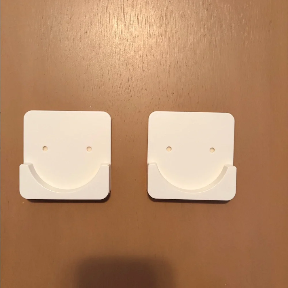 White Plastic Closet Pole Sockets